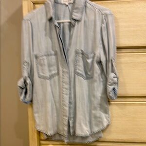Bella Dahl Soft Blue Collared Shirt